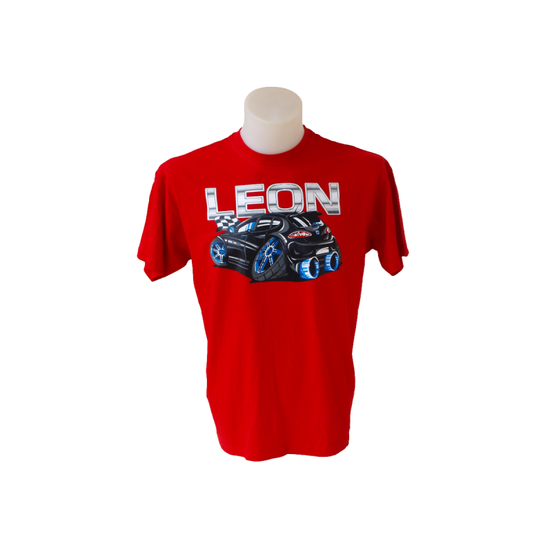 Camiseta Seat León estilo cómic: Un clásico moderno en tu armario