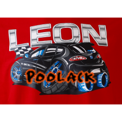 Seat Leon T-shirt comic book style: A modern classic in your wardrobe