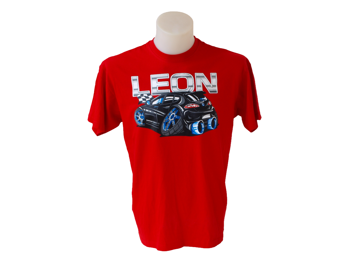 camiseta seat leon comic algodon